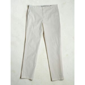 Bugatchi Slim Cotton Tencel Pants Trousers Chinos - White